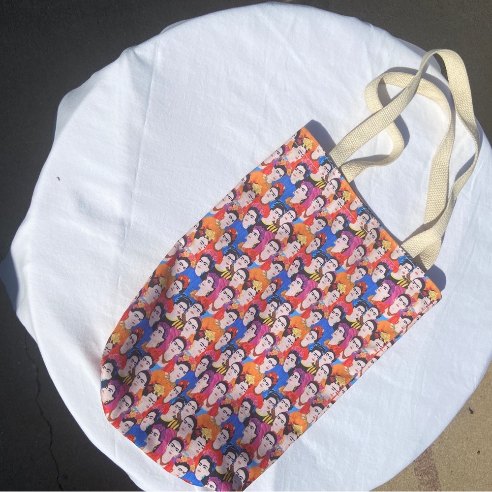 Frida Kahlo Modern Art Print Canvas Tote Bag